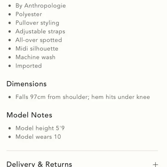 Anthropologie Calysta Spotted Midi Dress - Picture 7 of 7